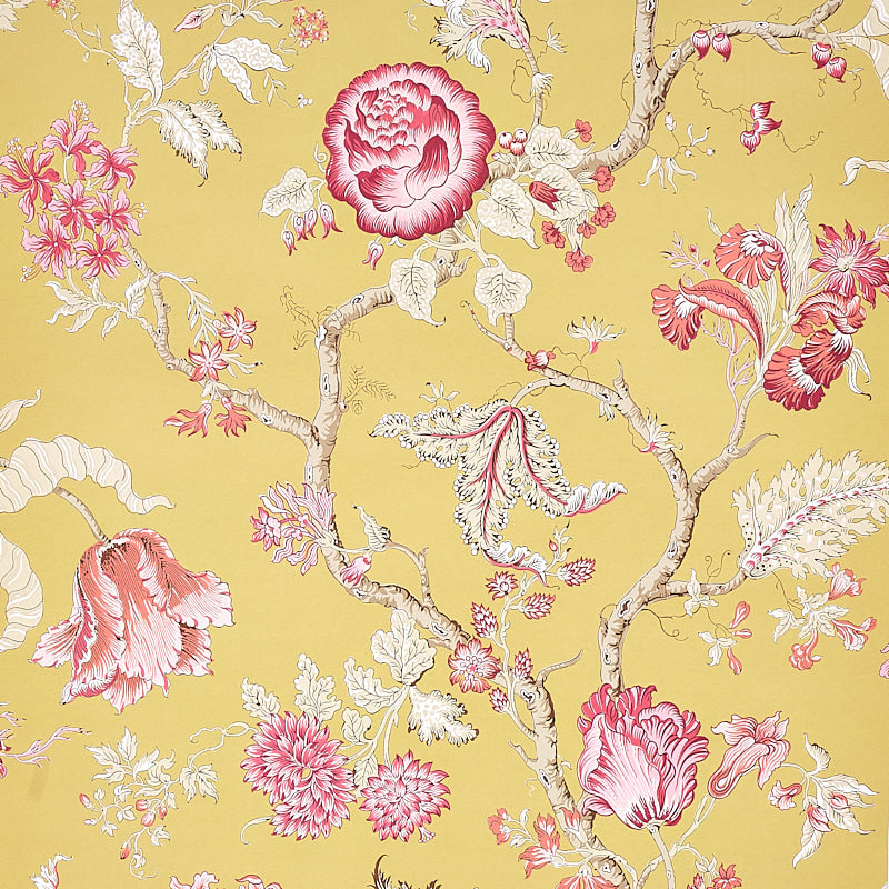 Shop 5012011 Josephine Ochre Schumacher Wallpaper