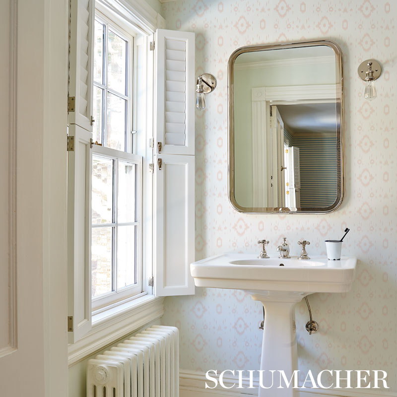 Acquire 5012201 Tabitha Quiet Pink Schumacher Wallpaper