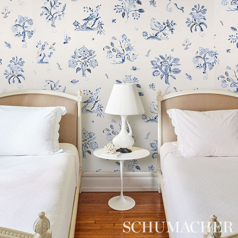 Find 5012212 Magical Menagerie Blues Schumacher Wallpaper
