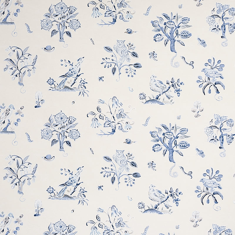 Select 5012212 Magical Menagerie Blues Schumacher Wallpaper