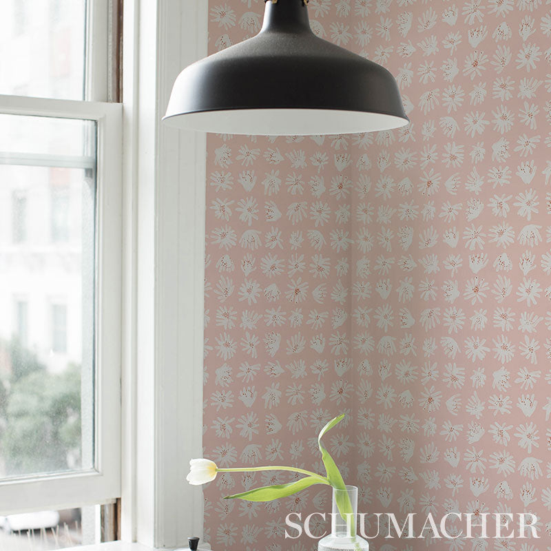 Shop 5012230 Meadow Rock Blush Schumacher Wallpaper