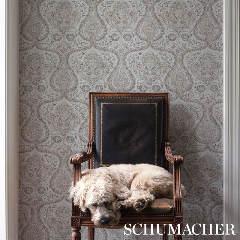 Acquire 5012272 Paisley Court Sand Schumacher Wallpaper