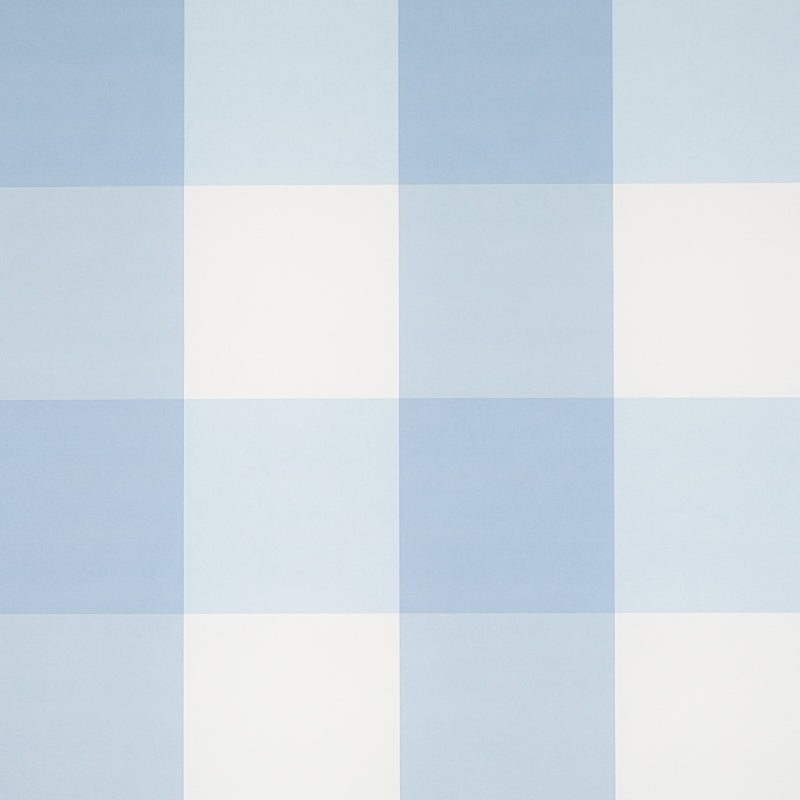 Find 5012350 Willa Check Large Chambray Schumacher Wallpaper