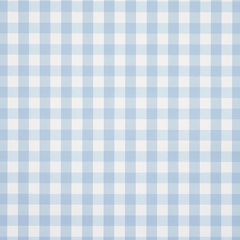 View 5012360 Willa Check Chambray Schumacher Wallpaper