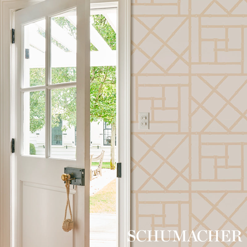 Search 5012574 Trellis Sand Schumacher Wallpaper