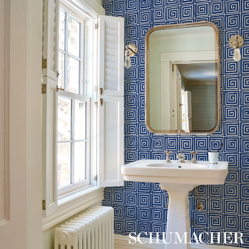 Order 5012813 Trousdale Midnight Blue Schumacher Wallpaper