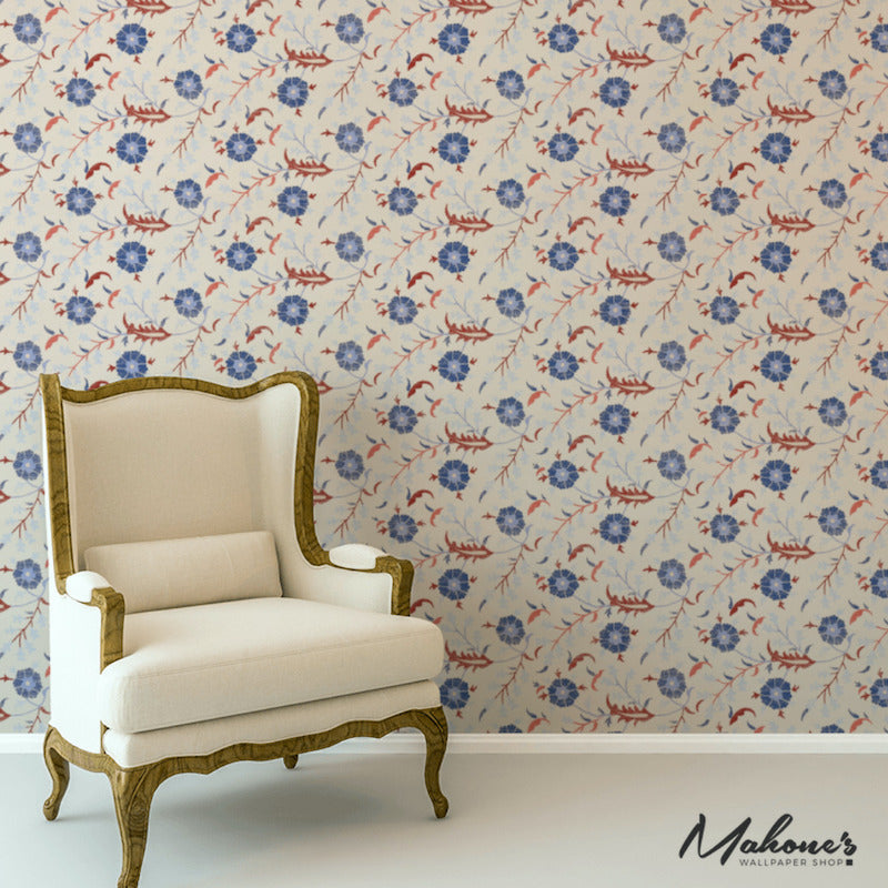 Search 5012830 Floralia Sisal Parchment Schumacher Wallpaper