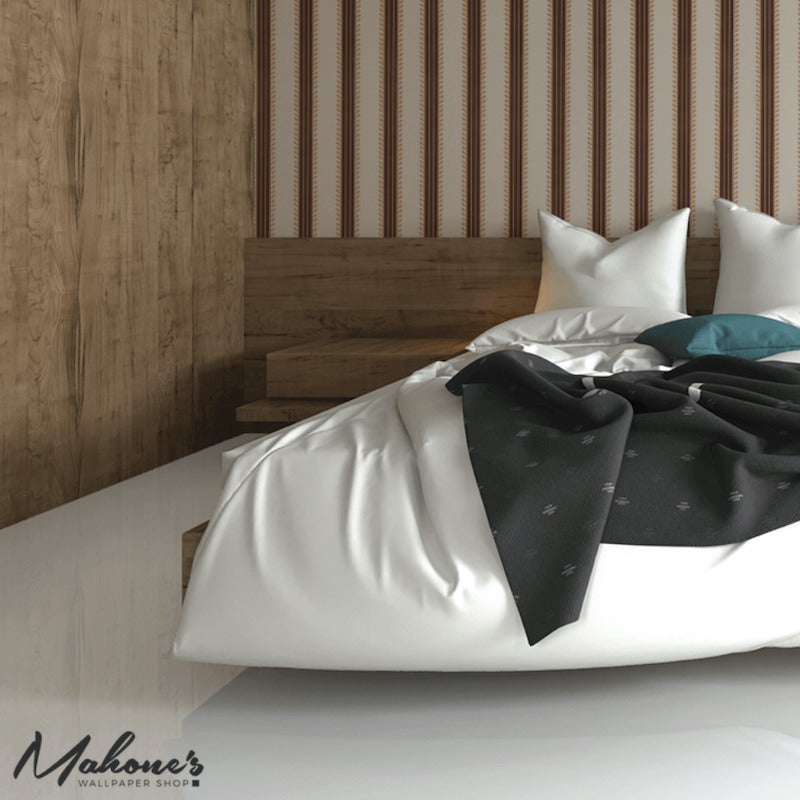 Purchase 5012850 Etruscan Stripe Brown Schumacher Wallpaper