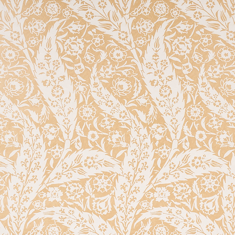 Save on 5012900 Saz Paisley Ochre Schumacher Wallpaper