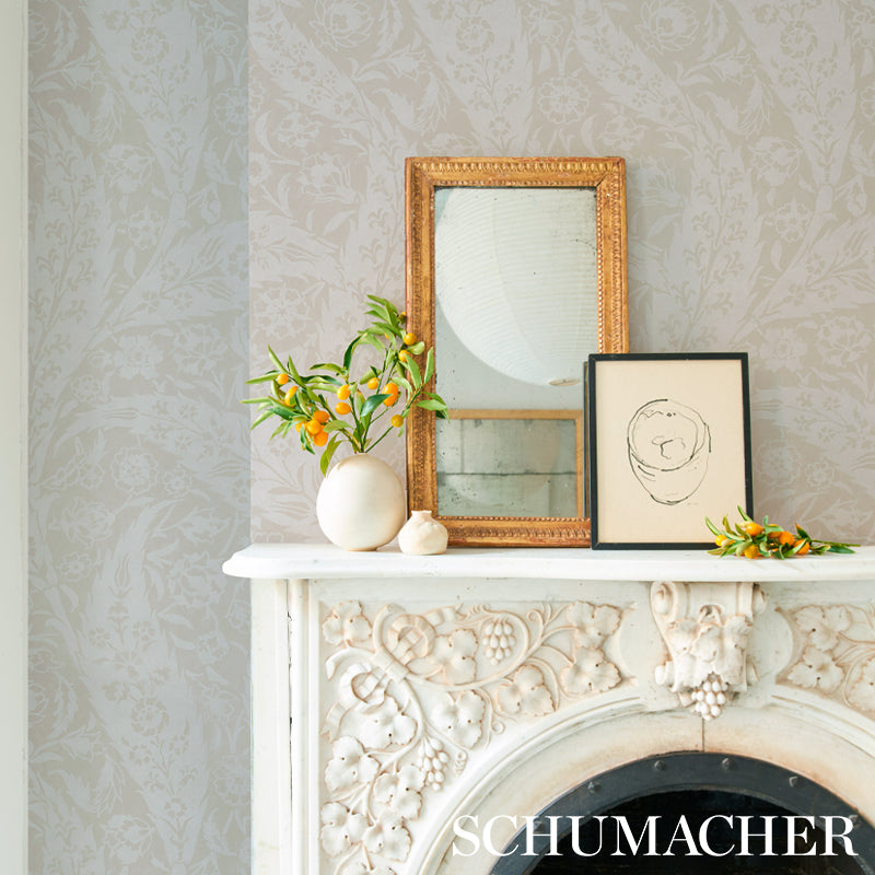 Looking for 5012901 Saz Paisley Ivory Schumacher Wallpaper