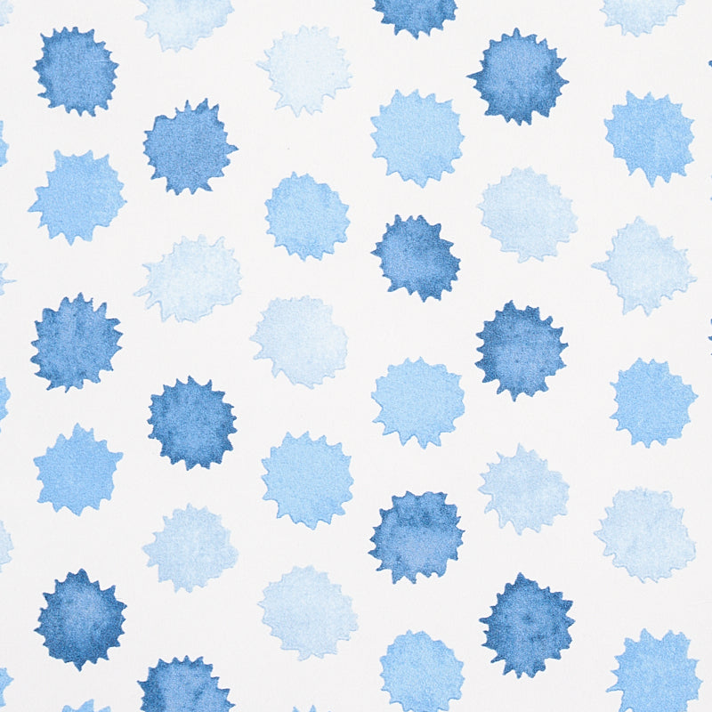 View 5013100 Mini Bursts Blues Schumacher Wallpaper