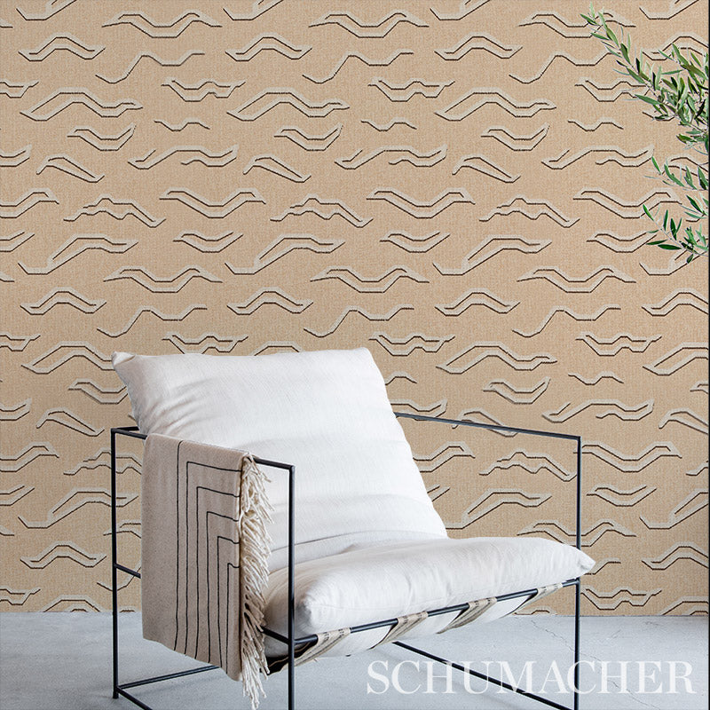 Purchase 5013110 Kata Paperweave Oatmeal Schumacher Wallpaper