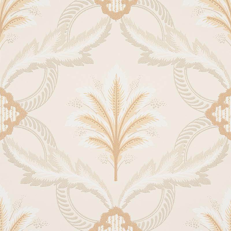 Acquire 5013151 Front Waltz Grey and Gold Schumacher Wallpaper