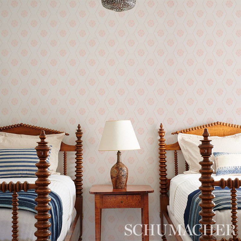 Acquire 5013161 Hive Bloom Blues Schumacher Wallpaper