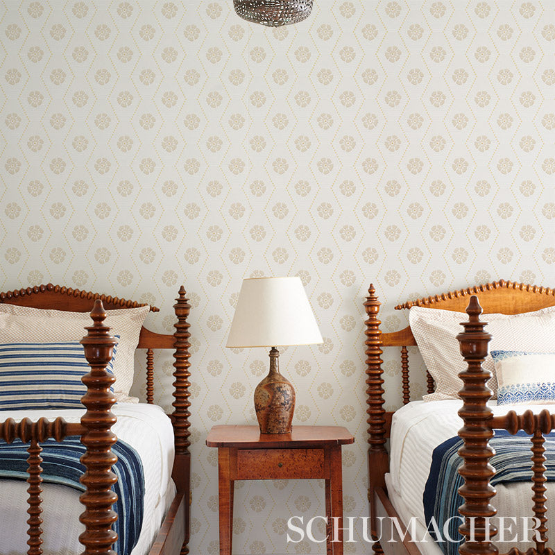Buy 5013162 Hive Bloom Sand Schumacher Wallpaper