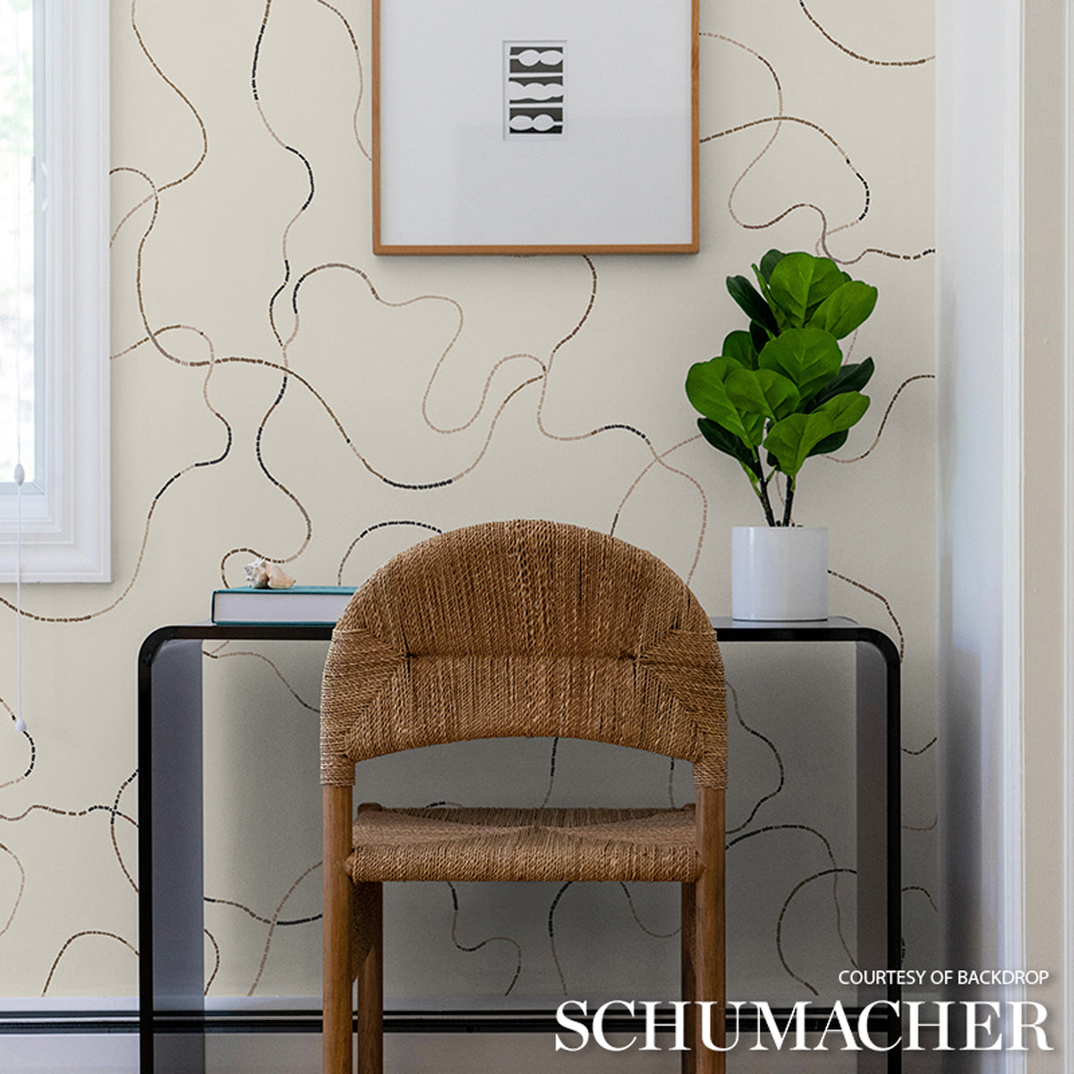 Purchase 5014892 | Turini, Cocoa Multi - Schumacher Wallpaper