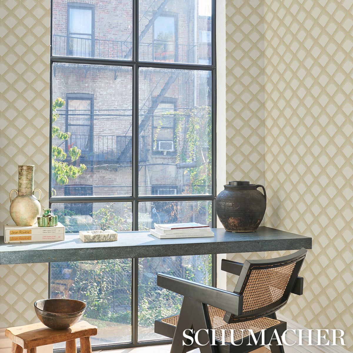 Purchase 5015041 | Maize, Soft Gold - Schumacher Wallpaper