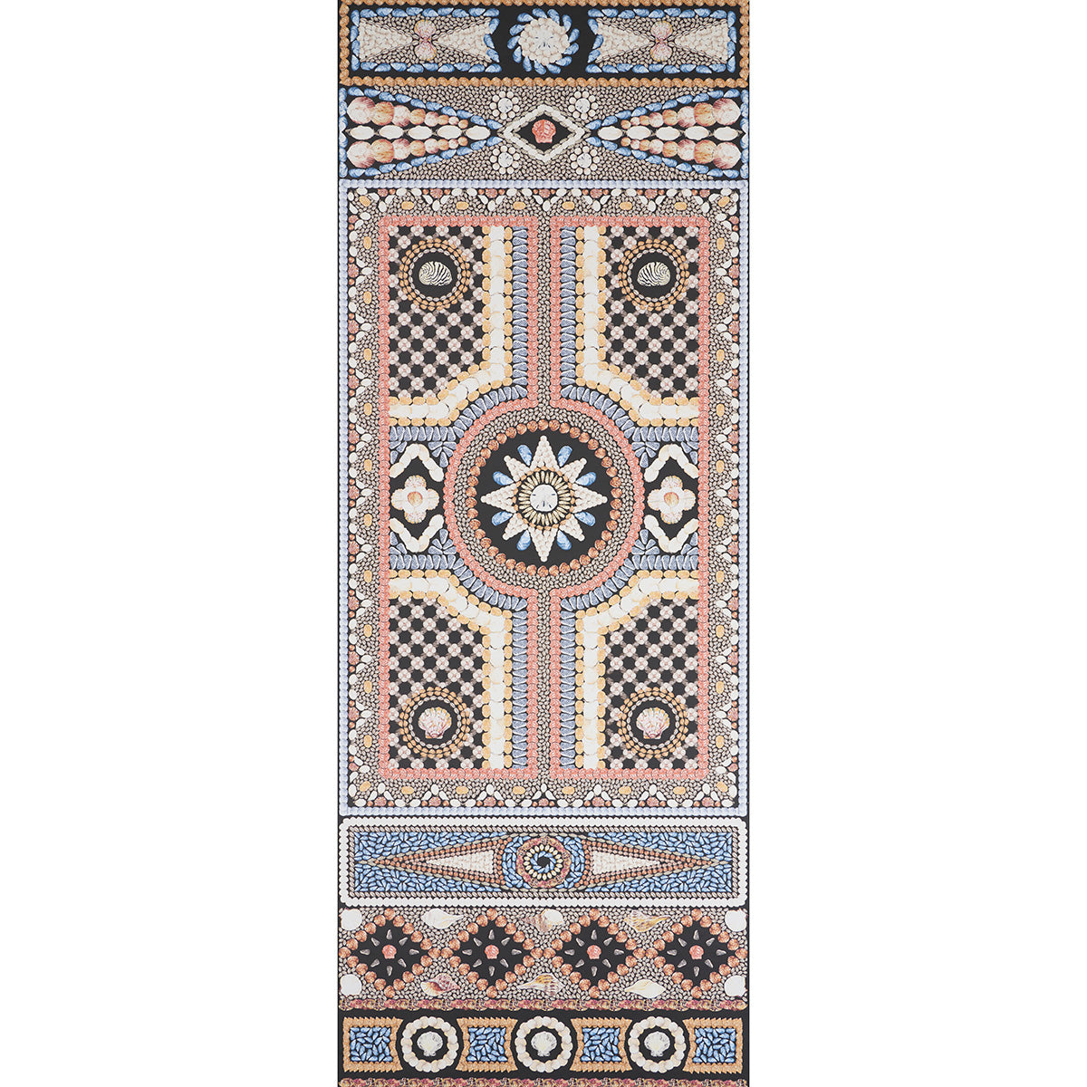 5015160 | Shell Grotto Panel A, Onyx Multi - Schumacher Wallpaper