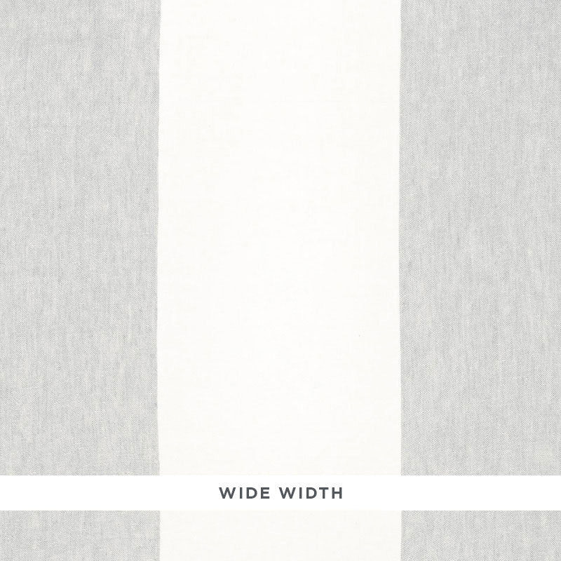 67942 | Vista Linen Stripe, Fog - Schumacher Fabric