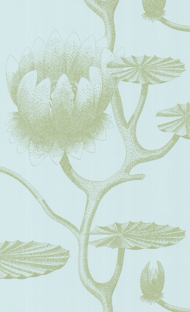 Search 69/3112 Cs Lily Sage Pale Blue By Cole and Son Wallpaper