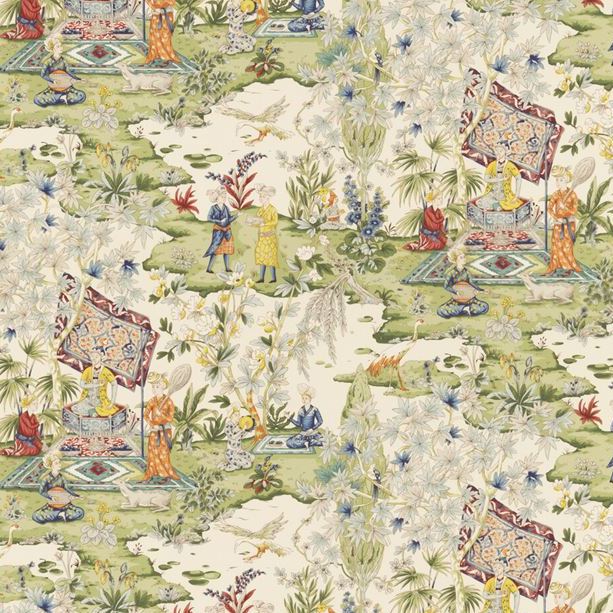 8018119-133 | Lodi Garden Print Ivory Modern Chinoiserie - Brunschwig &  Fils Fabric