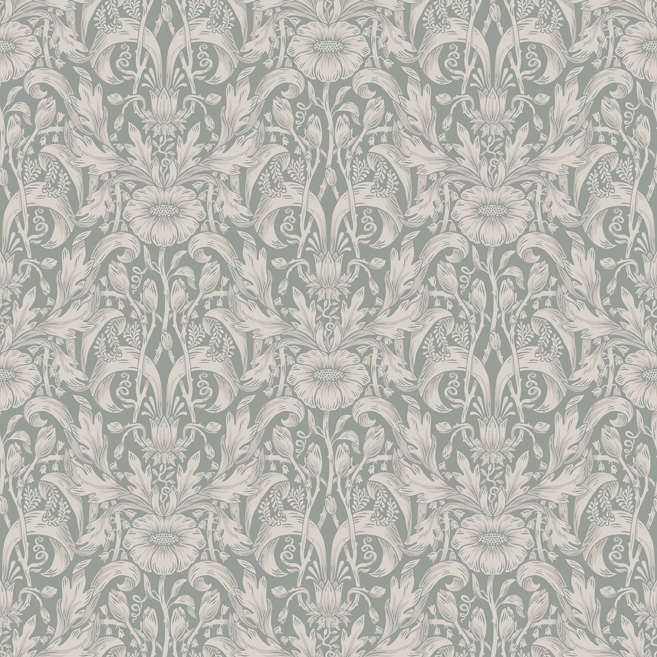 835-48 Emil garden green, Löfstad by Sandberg Wallpaper
