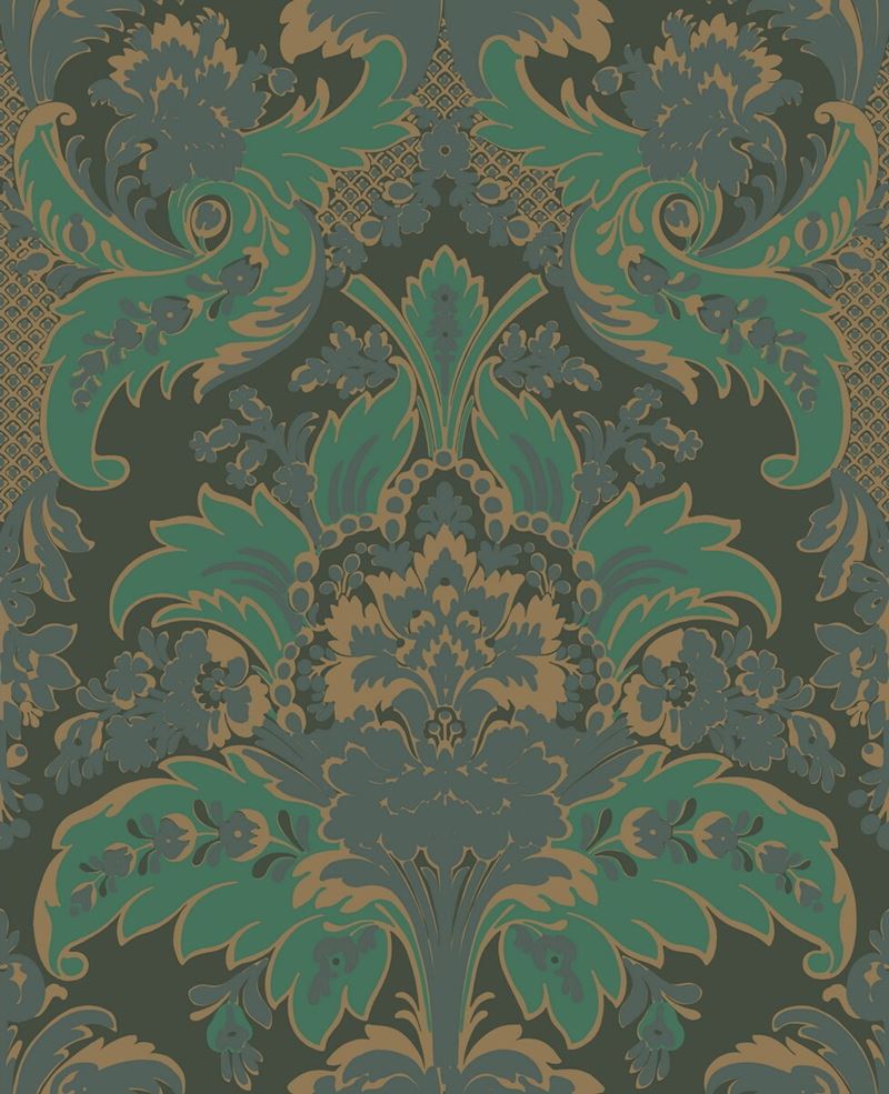 Search 94/5028 Cs Aldwych Green And Gold By Cole and Son Wallpaper