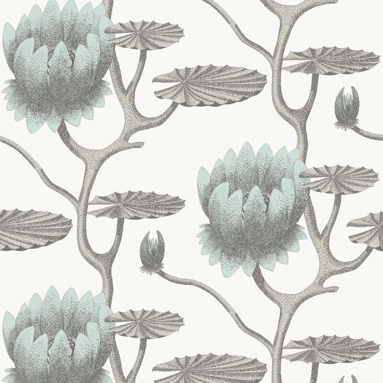 Purchase 95/4022 Cs Summer Lily Aqua White By Cole and Son Wallpaper