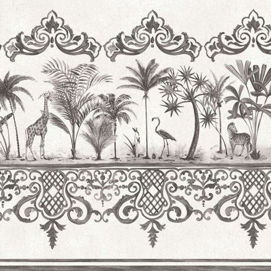 View 99/10044 Cs Rou Border Charcoal By Cole and Son Wallpaper