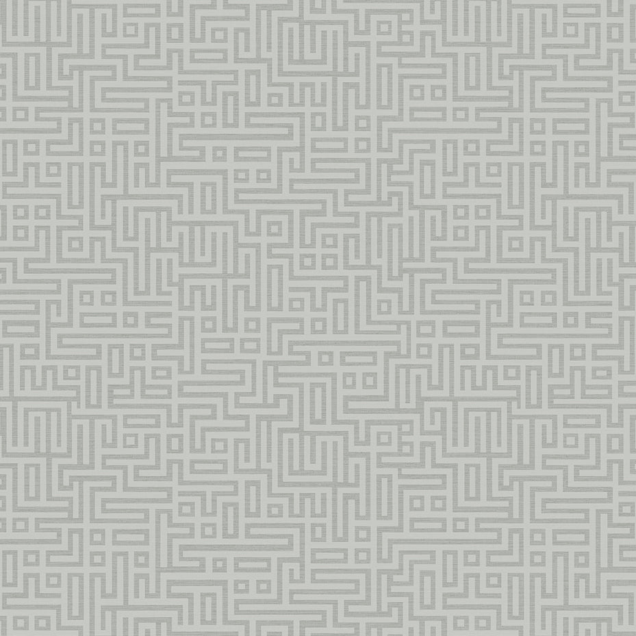 DC60906 | Rockefellar Maze, Grey - Collins & Company Wallpaper