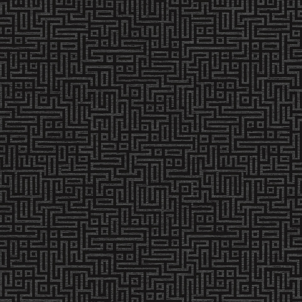 DC60910 | Rockefellar Maze, Black - Collins & Company Wallpaper