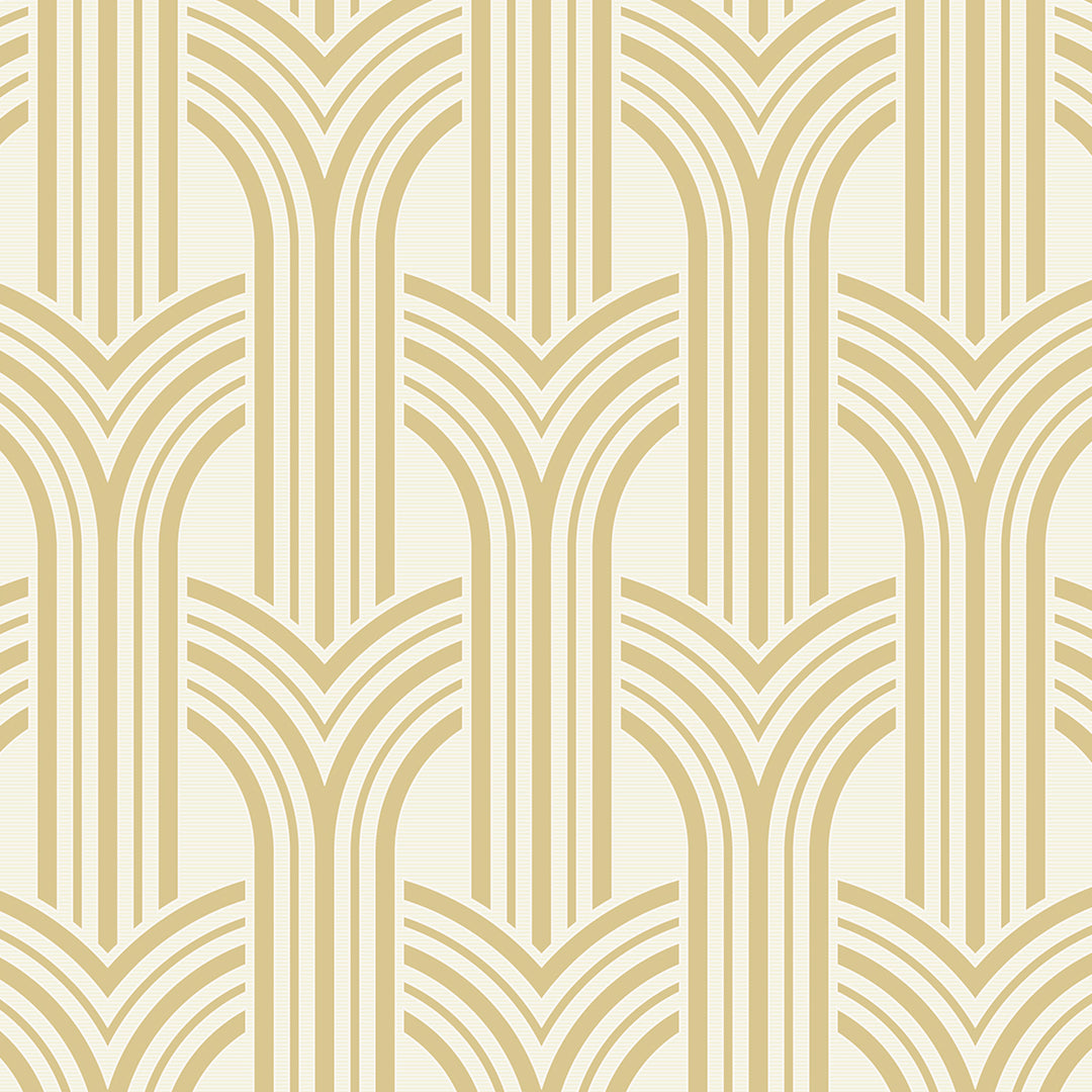 DC61303 | Broadway Arches, Gold - Collins & Company Wallpaper