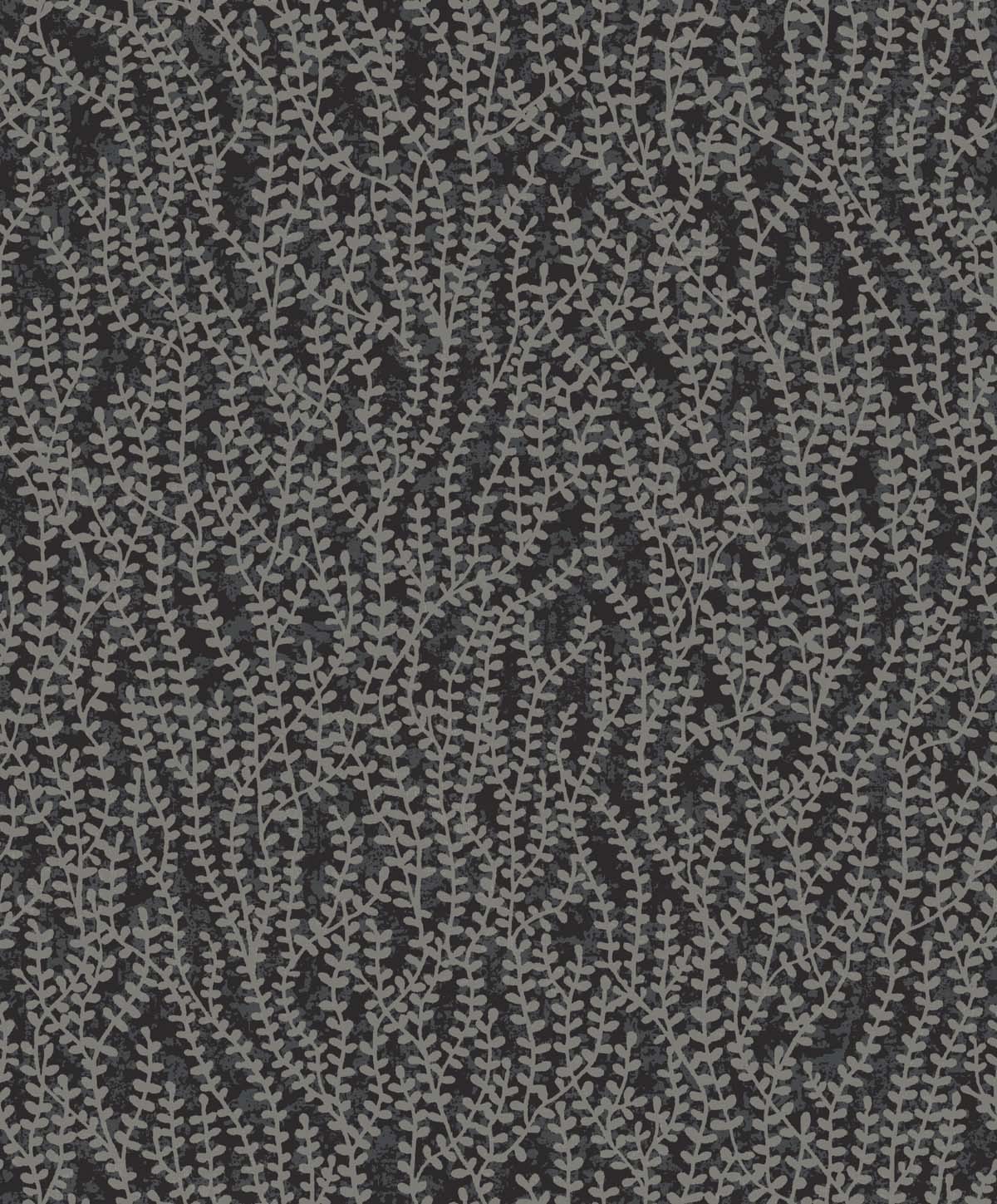 EW10600 | Seaweed Beaded Branches, Black - Seabrook Designs Wallpaper