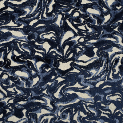 F2726 Indigo | Blue Abstract - Greenhouse Fabric