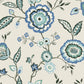 Order GO8231 Dahlia Blooms Dove/Cornflower Greenhouse by York Wallpaper
