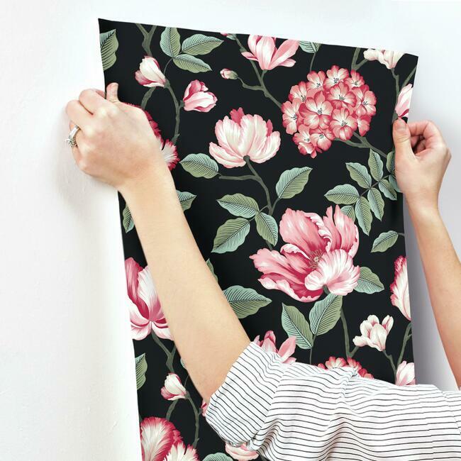 GR5901 | Grandmillennial, Morning Garden Black York Wallpaper