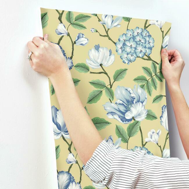 GR5904 | Grandmillennial, Morning Garden Yellow York Wallpaper