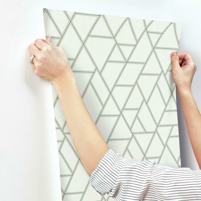 GR5912 | Grandmillennial, Pathways White/Green York Wallpaper