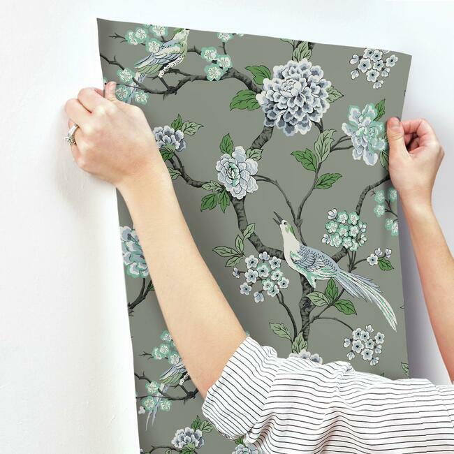 GR5933 | Grandmillennial, Fanciful Gray York Wallpaper