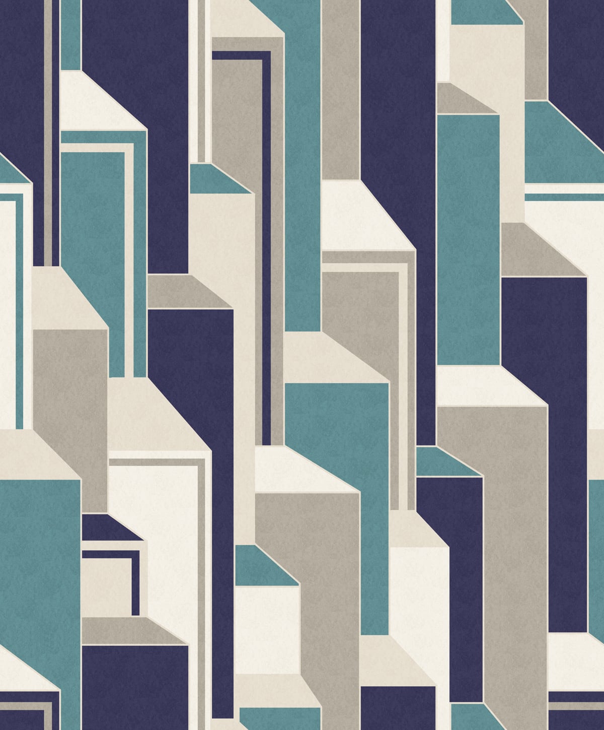 KTM1330 | Deco Geometric, Teal - Seabrook Designs Wallpaper