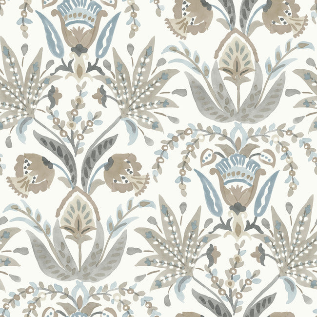 MN1915 | Seaside Jacobean, Mediterranean - York Wallpaper