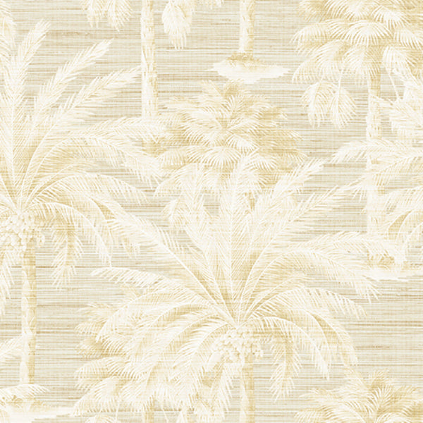Looking PS40003 Palm Springs Dream Of Palm Trees Beige Texture Kenneth James Wallpaper