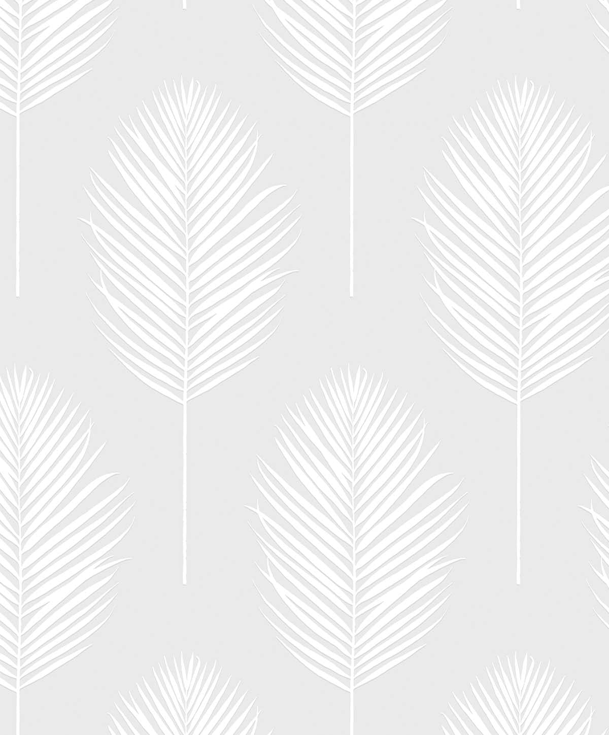 PW20600 | Palm Leaf, White - Seabrook Designs Wallpaper