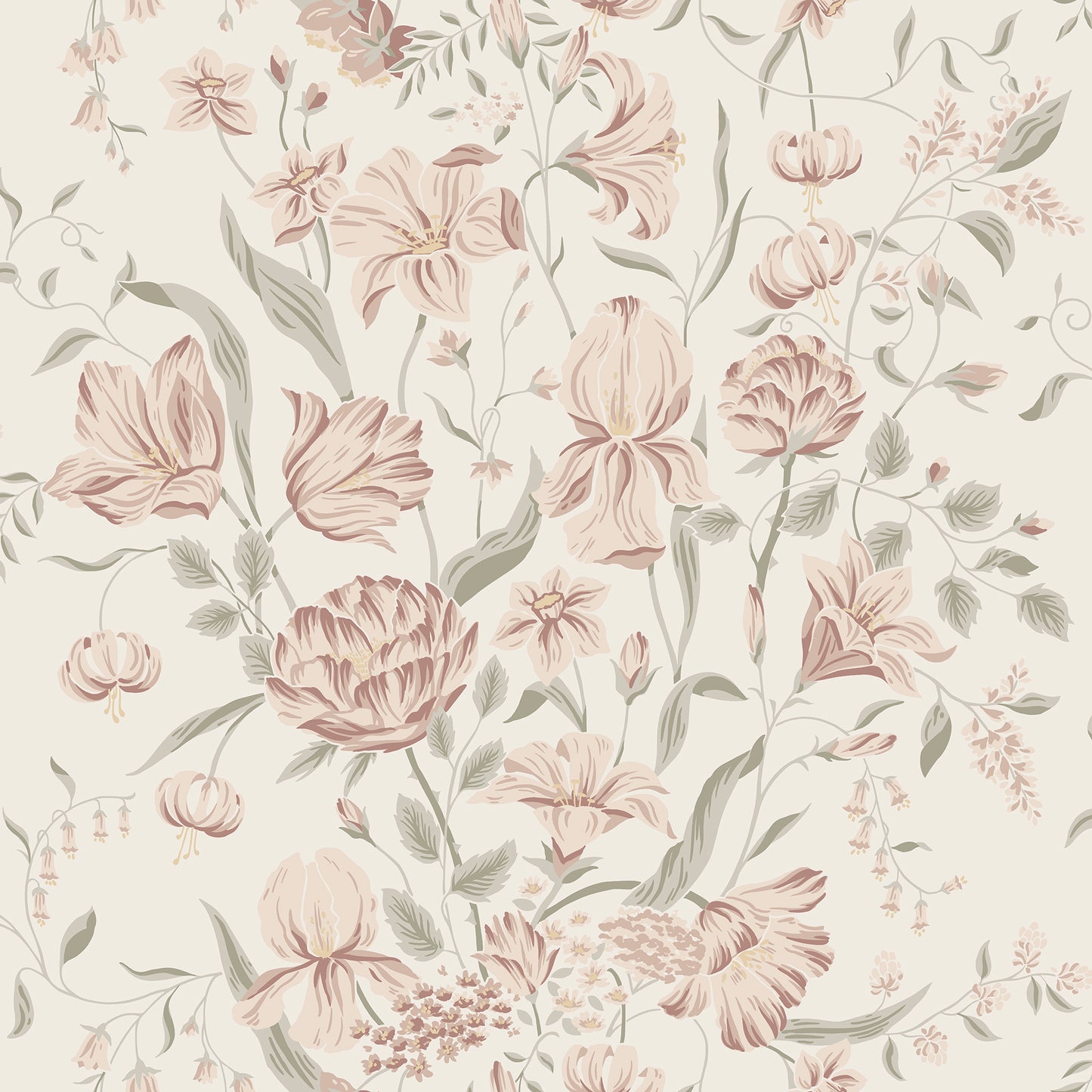 S10164 Karins bukett powder pink, Huset i Solen by Sandberg Wallpaper