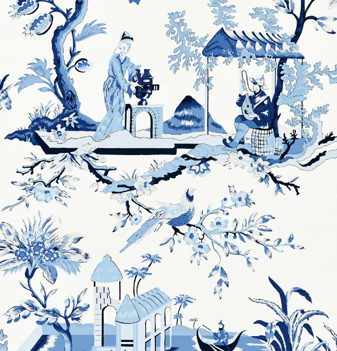 Purchase Scalamandre Wallpaper Pattern Sc 0012Wp81212 Name Ch'In Ling Porcelain Bird Wallpaper