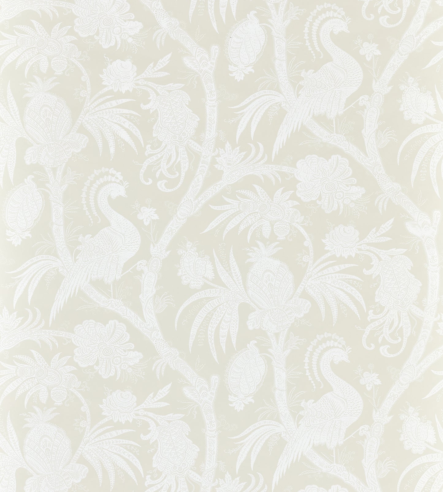 Order Scalamandre Wallpaper Pattern Sc 0001Wp88355 Name Balinese Peacock Alabaster Bird Wallpaper