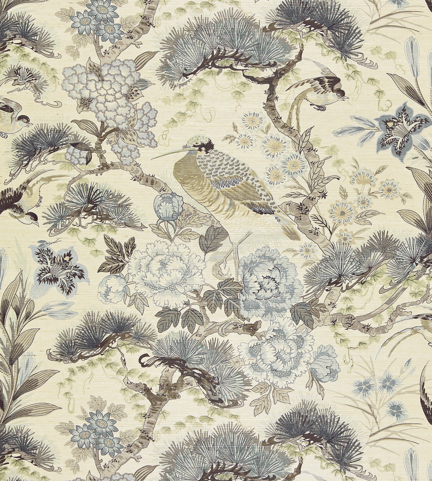 Order Scalamandre Wallpaper Pattern Sc 0001Wp88380 Name Shenyang Sisal Parchment Bird Wallpaper