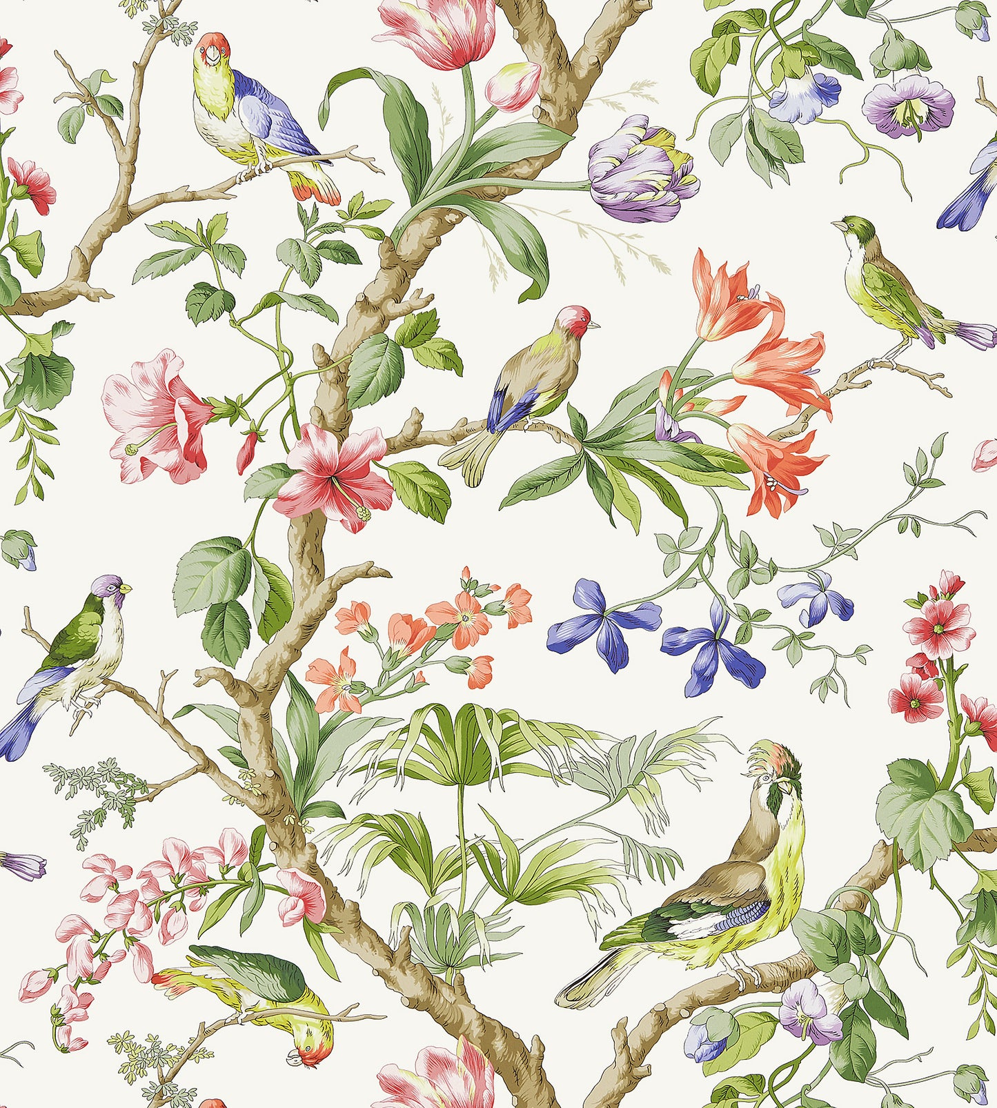 Save Scalamandre Wallpaper Pattern Sc 0001Wp88381 Name Belize Ivory Bird Wallpaper