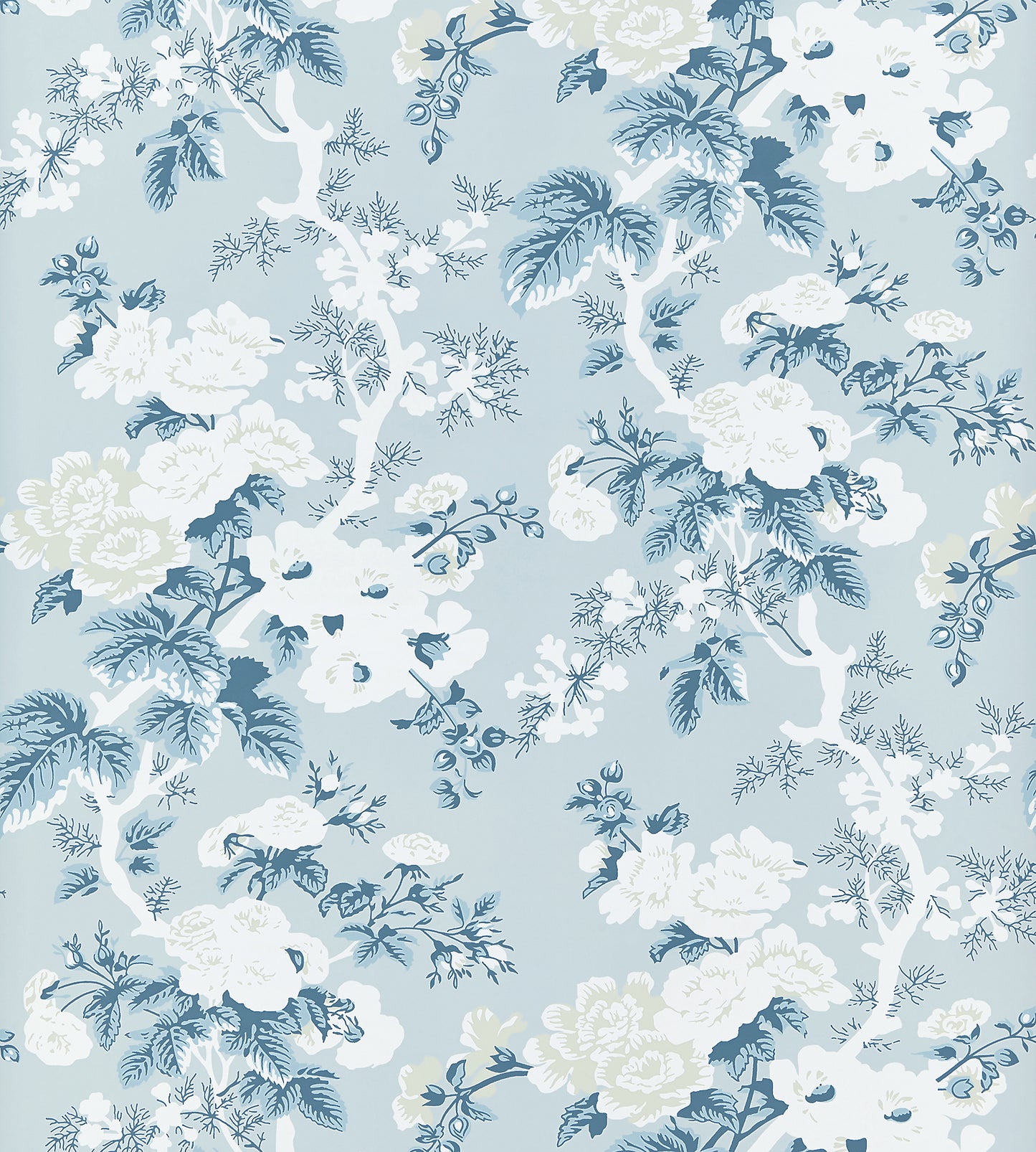 Buy Scalamandre Wallpaper Pattern Sc 0002Wp88372 Name Ascot Floral Print Sky Botanical Wallpaper
