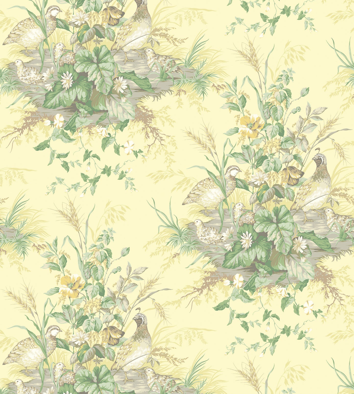 Order Scalamandre Wallpaper Pattern Sc 0003Wp88434 Name Edwin'S Covey Sunlit Bird Wallpaper